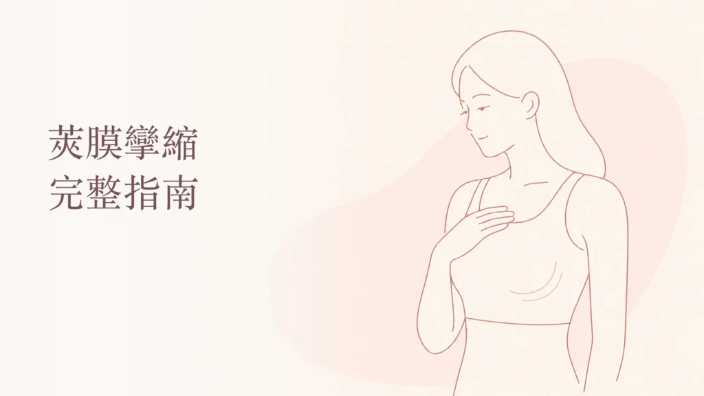 莢膜攣縮症狀與 Baker 分級完整指南，韓系極簡線條插畫