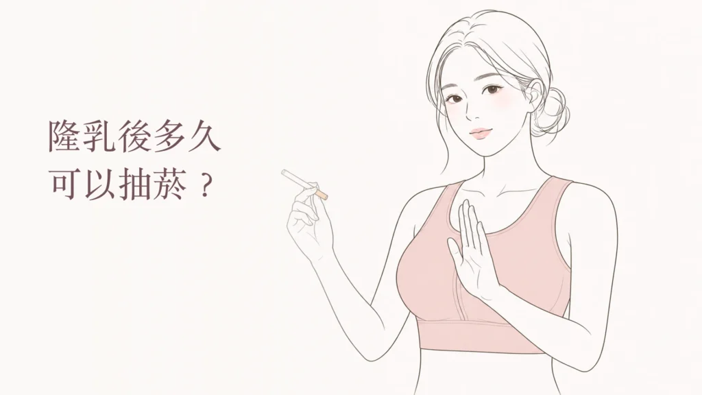 隆乳後多久可以抽菸與尼古丁影響術後恢復示意圖